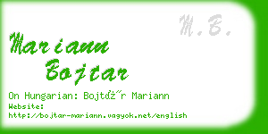 mariann bojtar business card